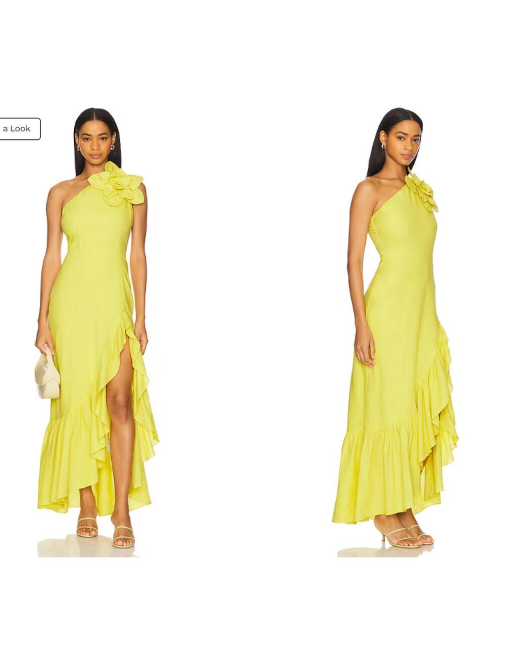 Yumi Kim Rocky Dress in Chartreuse Linen XL - Picture 2 of 8